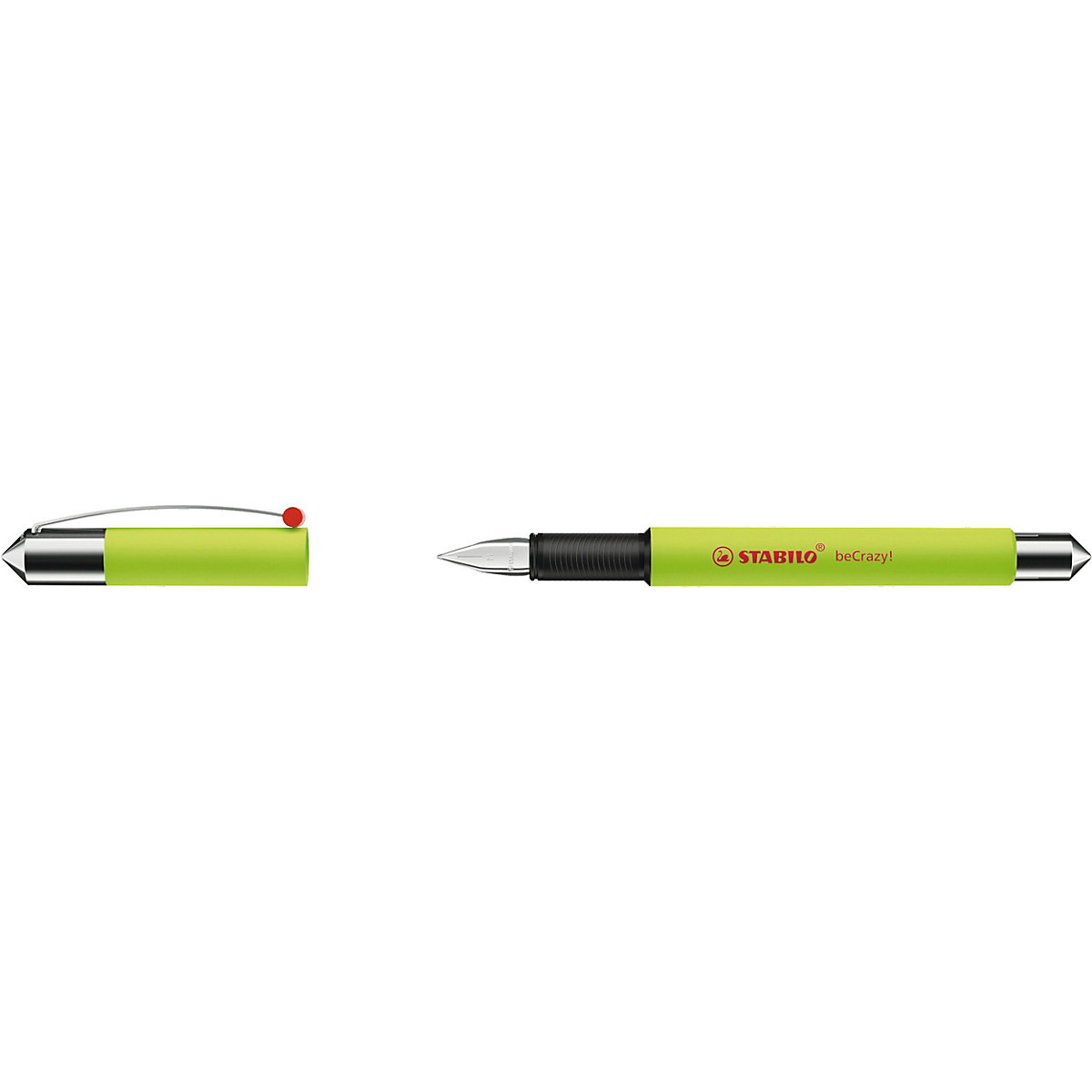 Füllhalter beCrazy! Uni Colors Links-/Rechtshänder limettengrün, inkl. 3 Patronen