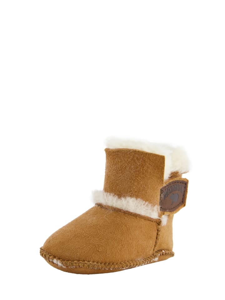 Warmbat Hausschuhe Hay Baby Bootie in Cognac günstig kaufen