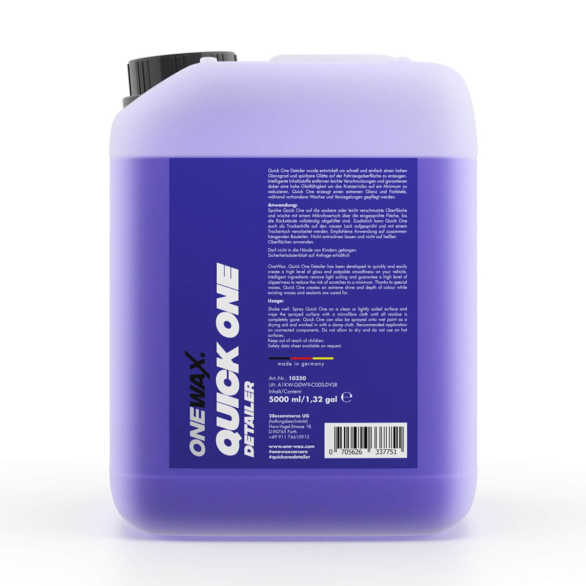 ONEWAX Quick One Detailer Schnellpflege 5L