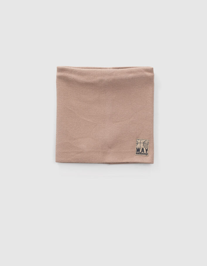 Snood beige tricot étiquette basketball garçon