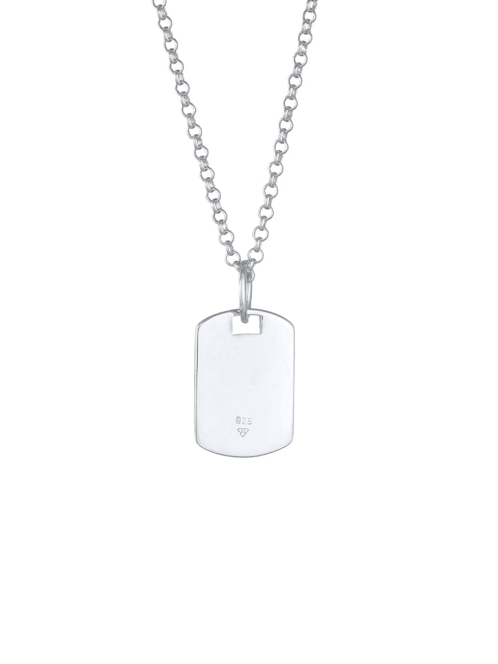 KUZZOI Halskette 925 Sterling Silber Dog Tag in Silber günstig kaufen