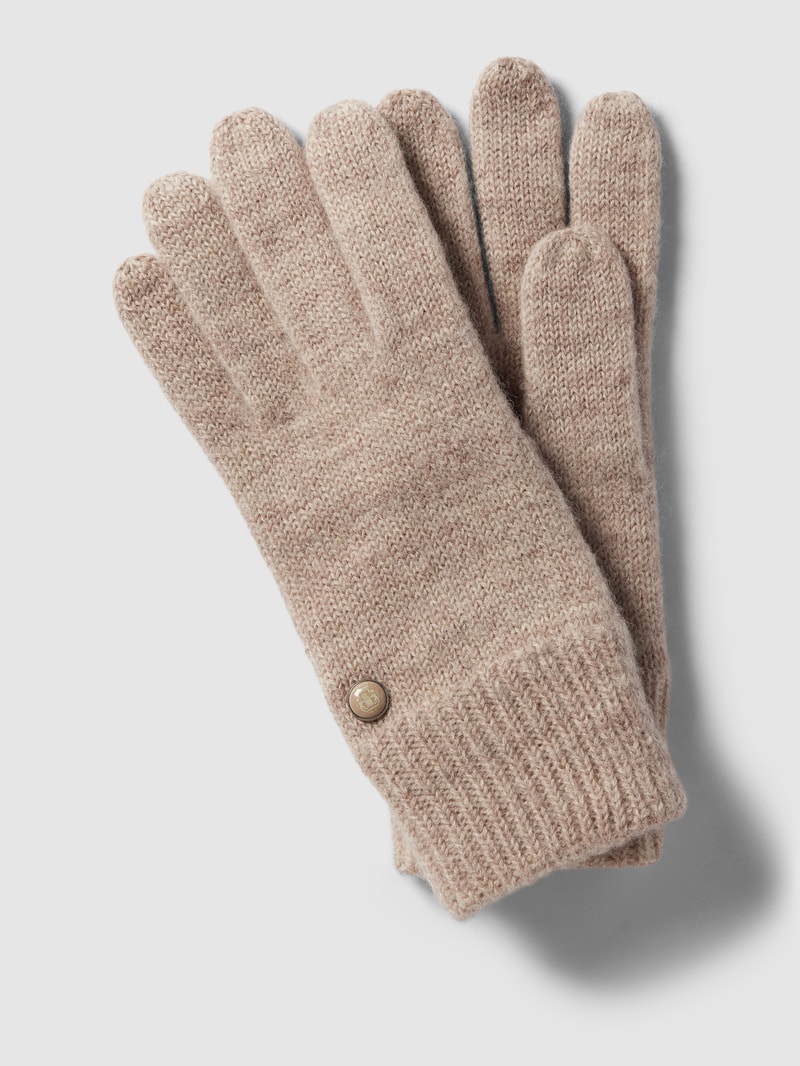 Handschuhe mit Label-Detail in beige