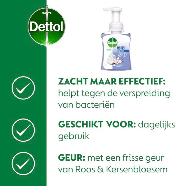 Săpun de mâini antibacterian Dettol Orchid & Vanilla Soft Mousse 250ml