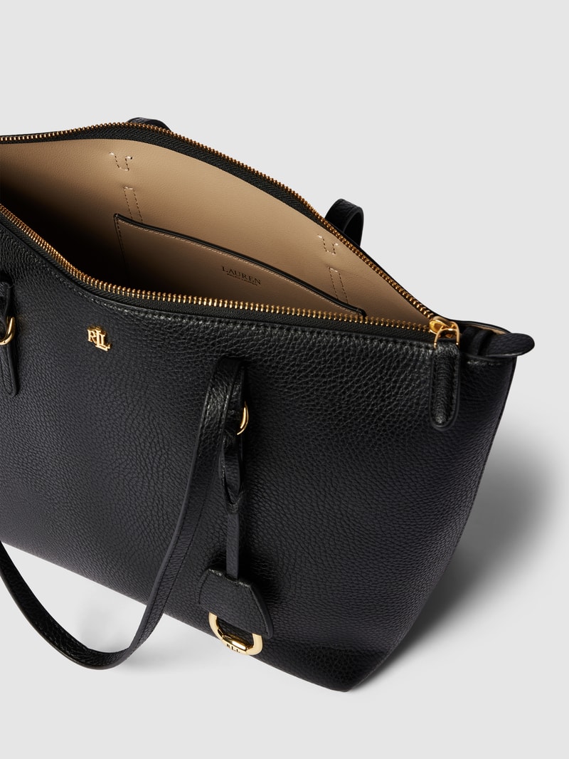 Tote Bag in Leder-Optik Modell 'KEATON' in schwarz