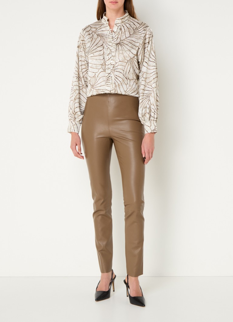 Leggings Christa a vita alta e taglio skinny in similpelle di Bruuns Bazaar