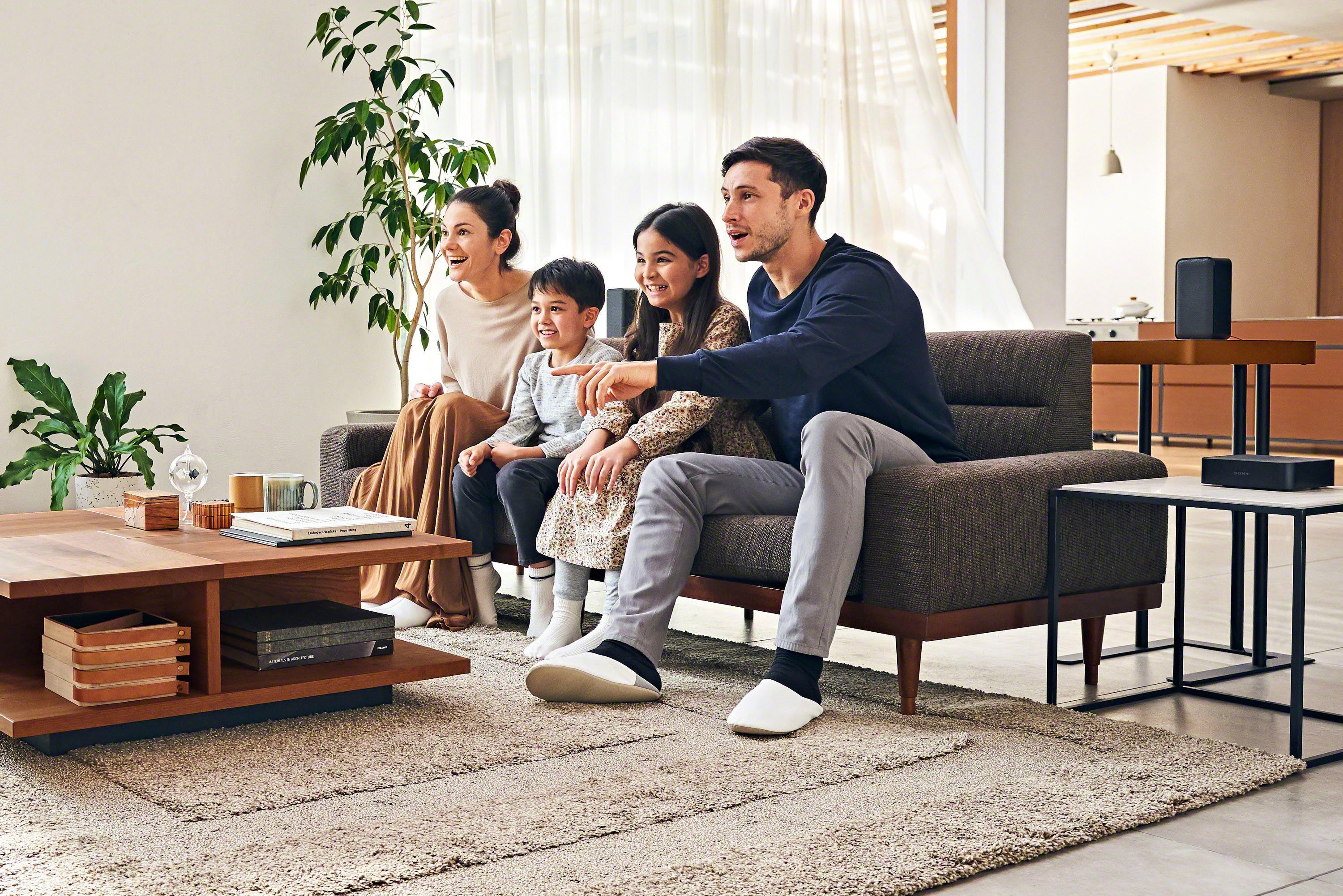 Sony HT-S40R Kanal- 5.1 Soundbar (Bluetooth, 600 W, inkl. kabelgebundenem Subwoofer, kabellosen Rear-Lautsprechern)