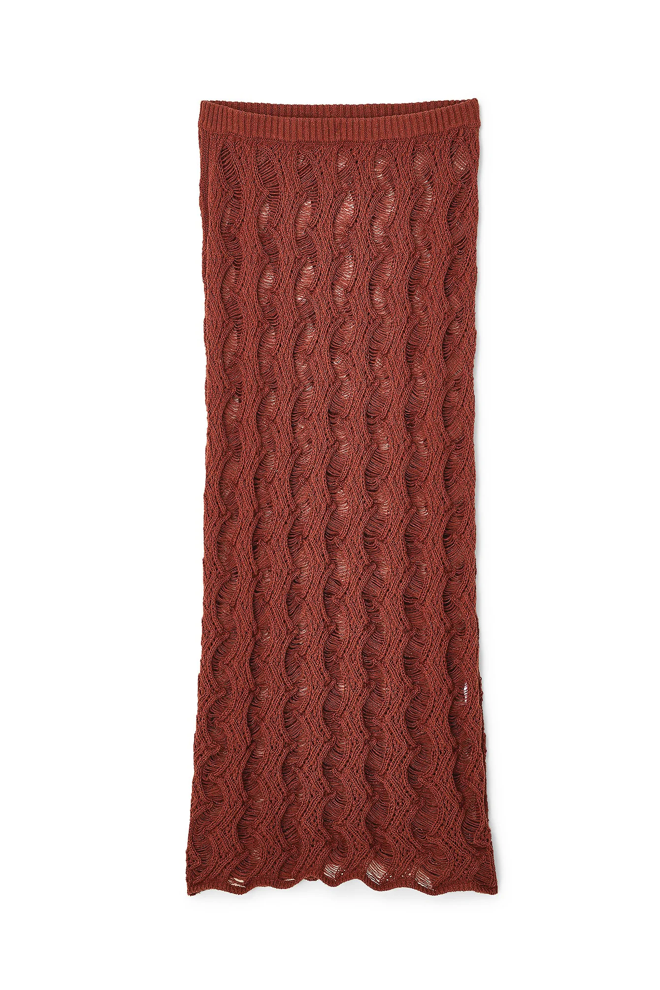Wavy Crochet Knitted Skirt
