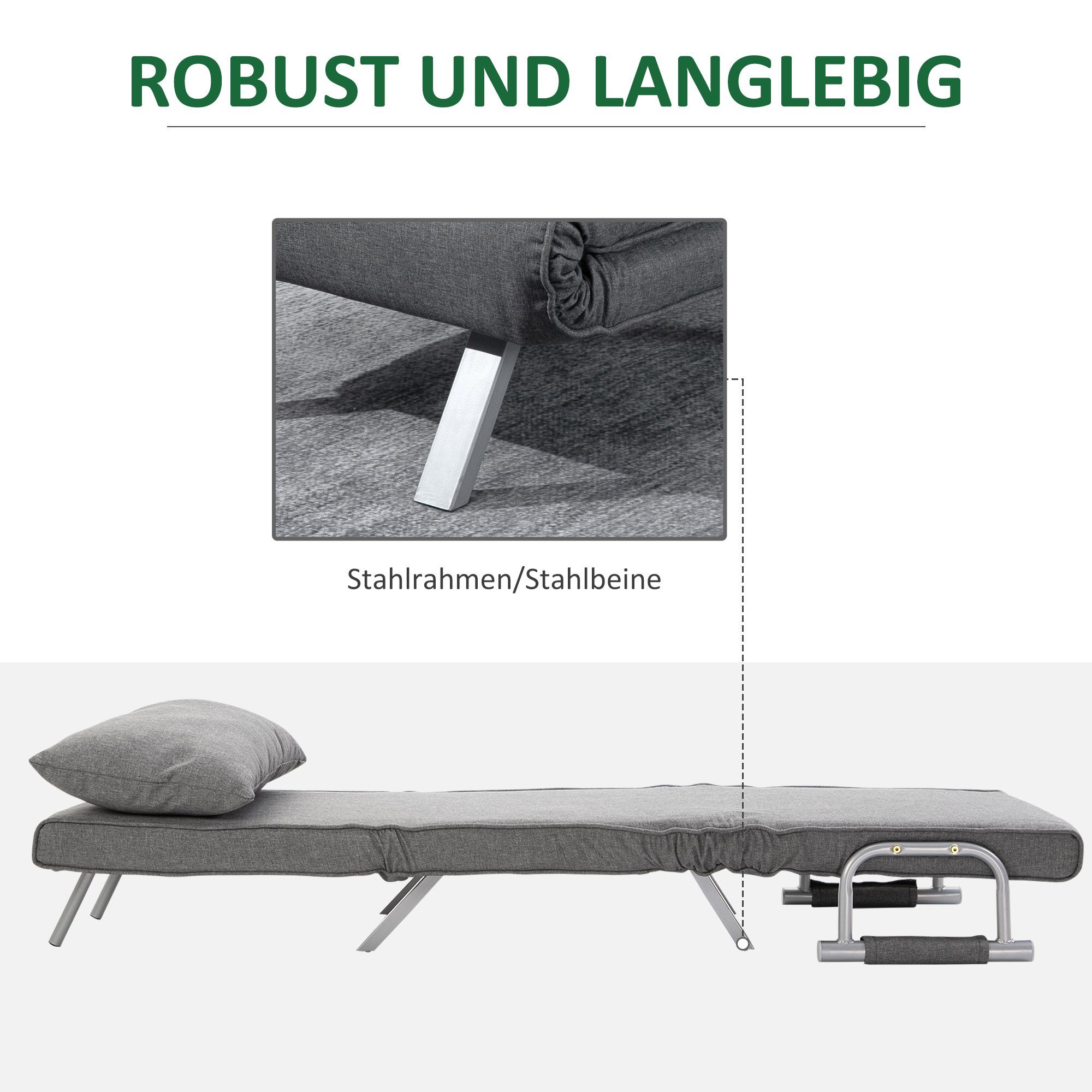 HOMCOM Sessel Schlafsessel