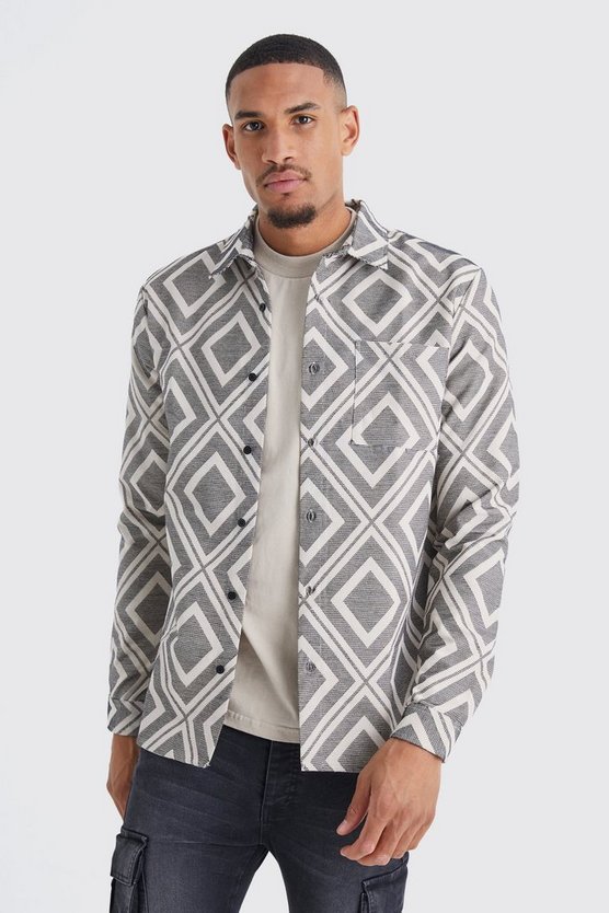 Tall gemustertes Overshirt