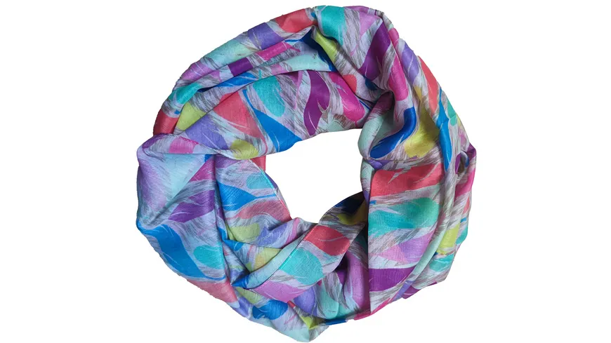 Loop mit Feder Druck multi color bunt