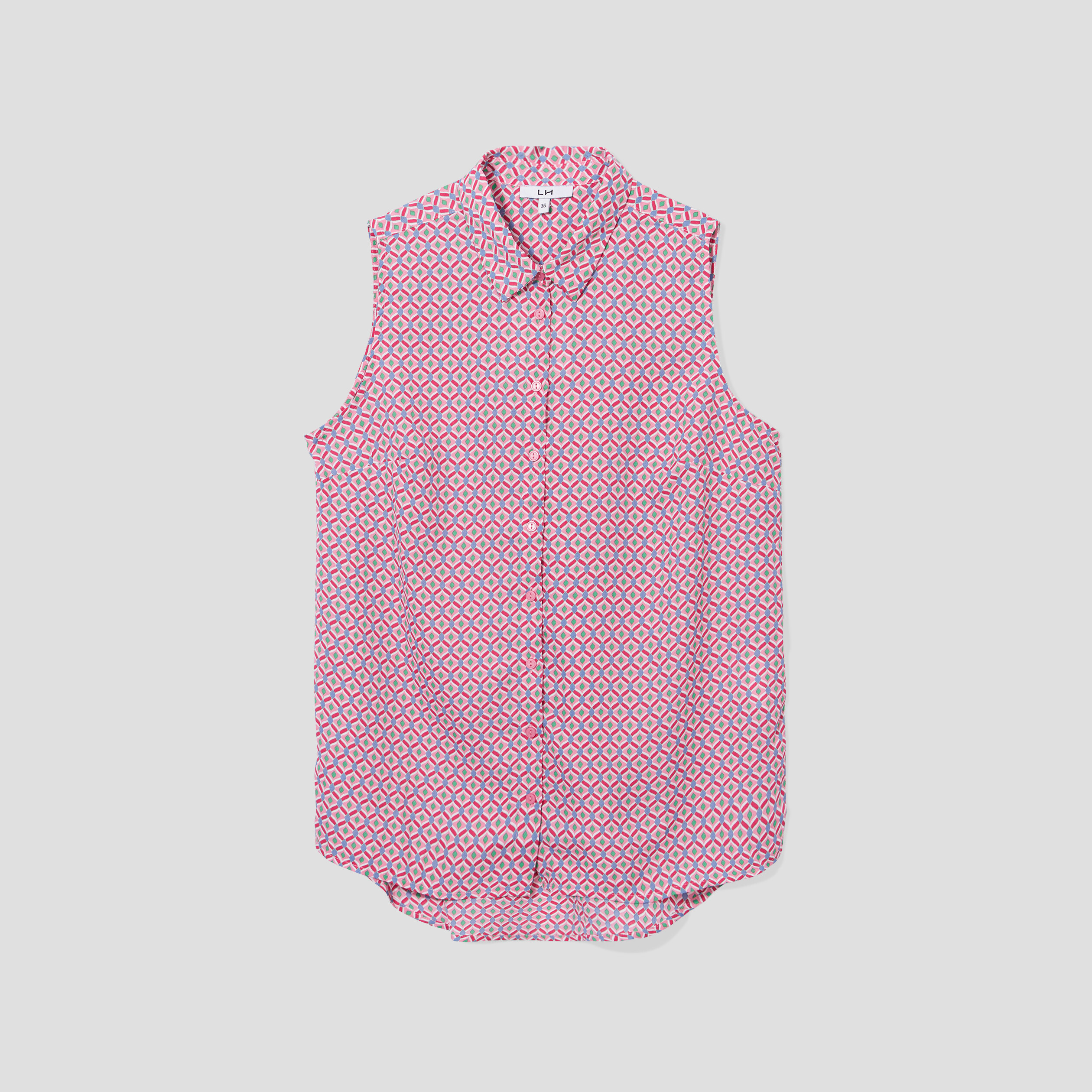 Chemise fluide sans manches rose femme | La Halle