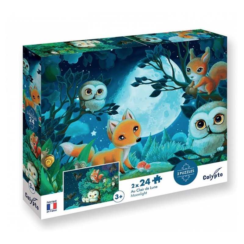 Puzzle Au clair de la lune 2x 24 pièces