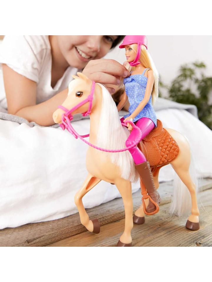 Barbie Reitspaß Spiel-Set | Mattel FXH13 | Puppe Barbie mit Pferd & Zubehör günstig kaufen onesize