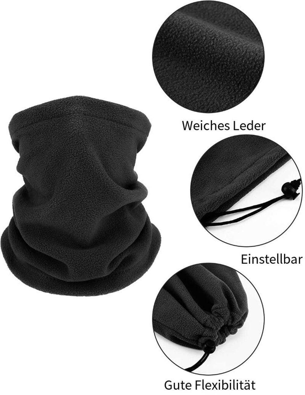 Devenirriche Ohrenwärmer Winter Loop Schal Weichem Fleece Halswärmer Winddicht Ski Maske