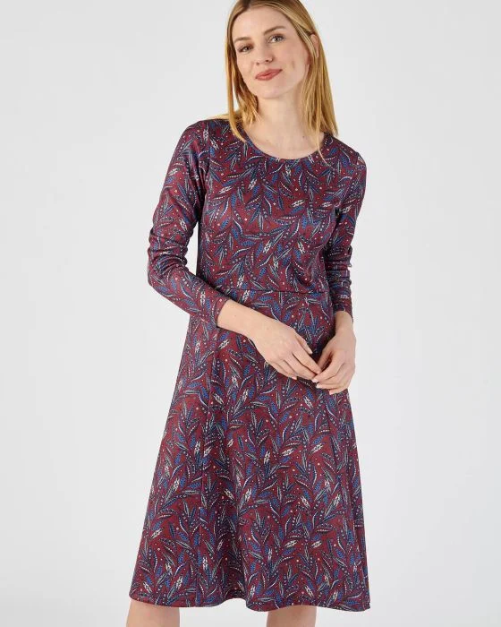 Robe forme patineuse maille chaude
