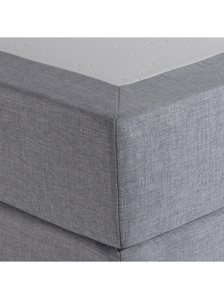 Beliani Doppelbett PRESIDENT in Grau/Silber - (W) 190 x (H) 90 x (L) 210 cm günstig kaufen onesize