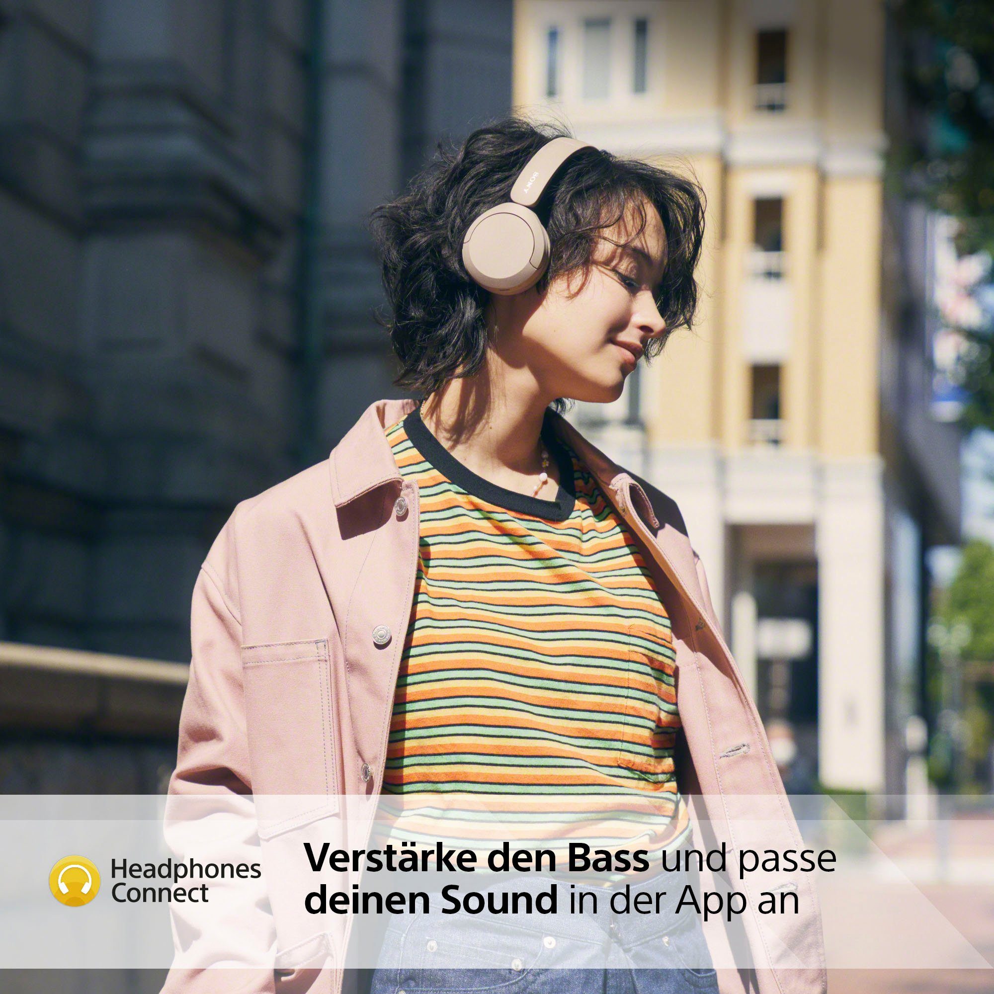Sony WHCH520 On-Ear-Kopfhörer (Freisprechfunktion, Rauschunterdrückung, Google Assistant, Siri, Bluetooth, 50 Std. Akkulaufzeit)
