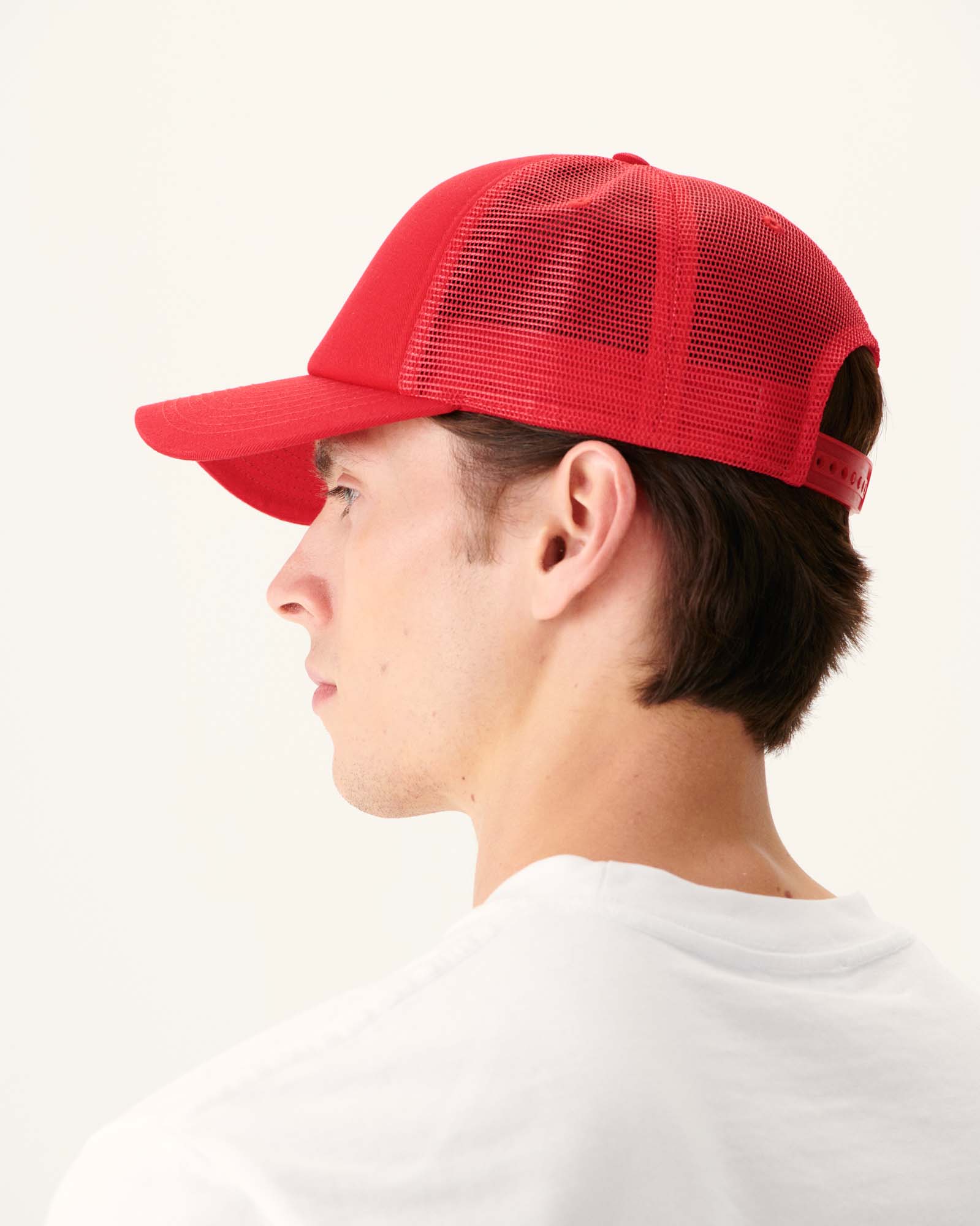 Casquette en coton et mesh Rouge Rise