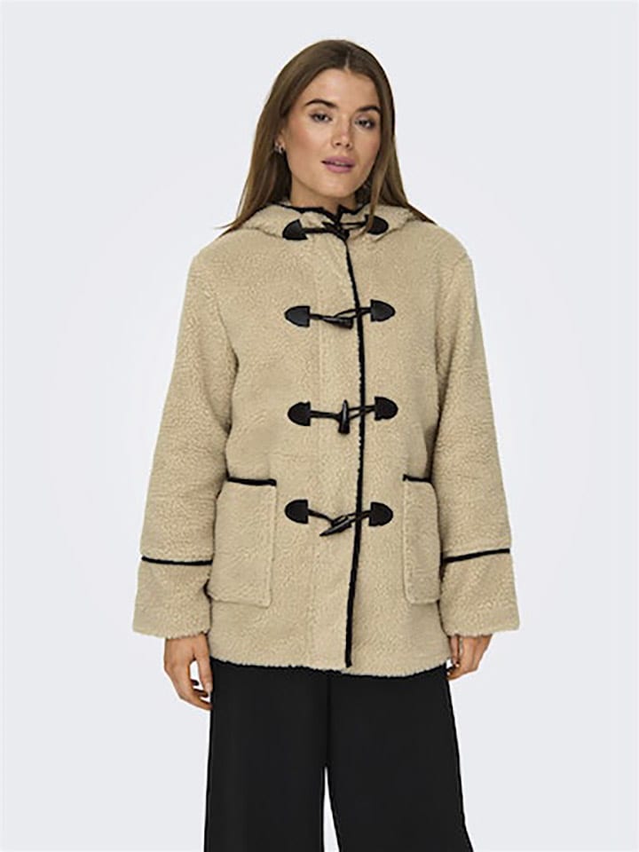 ONLY Fleecejacke in Beige günstig kaufen