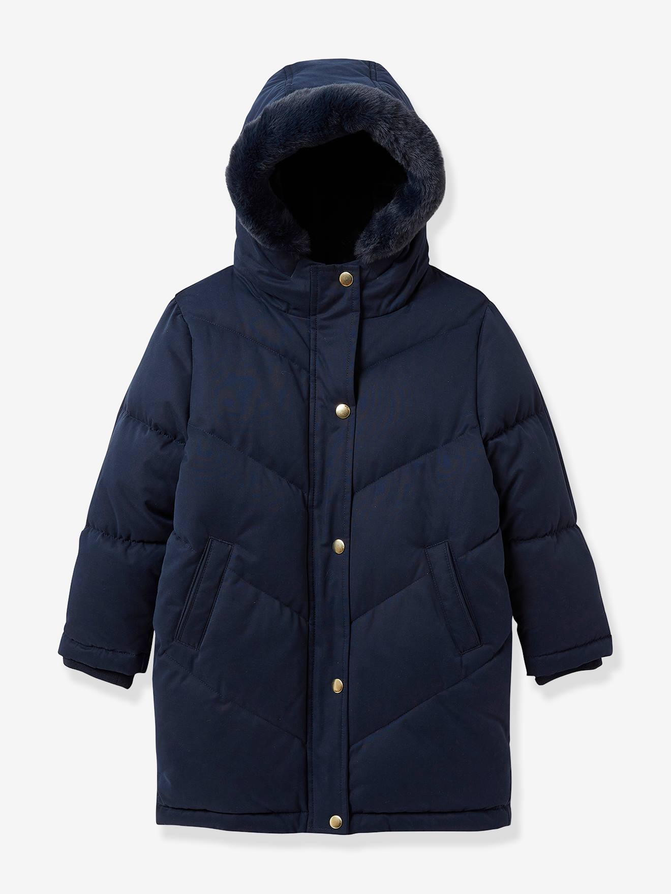 Doudoune longue Fille CYRILLUS marine