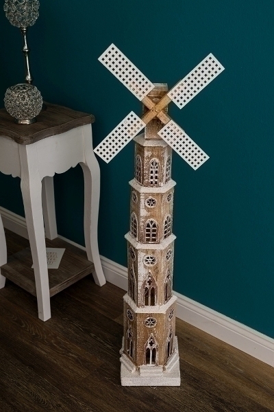 MyFlair LED Windmühle, 110cm H., aus Tannenholz,