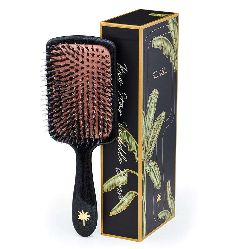 Fan Palm Boar- & Nylon Brush Big Star Large Paddle