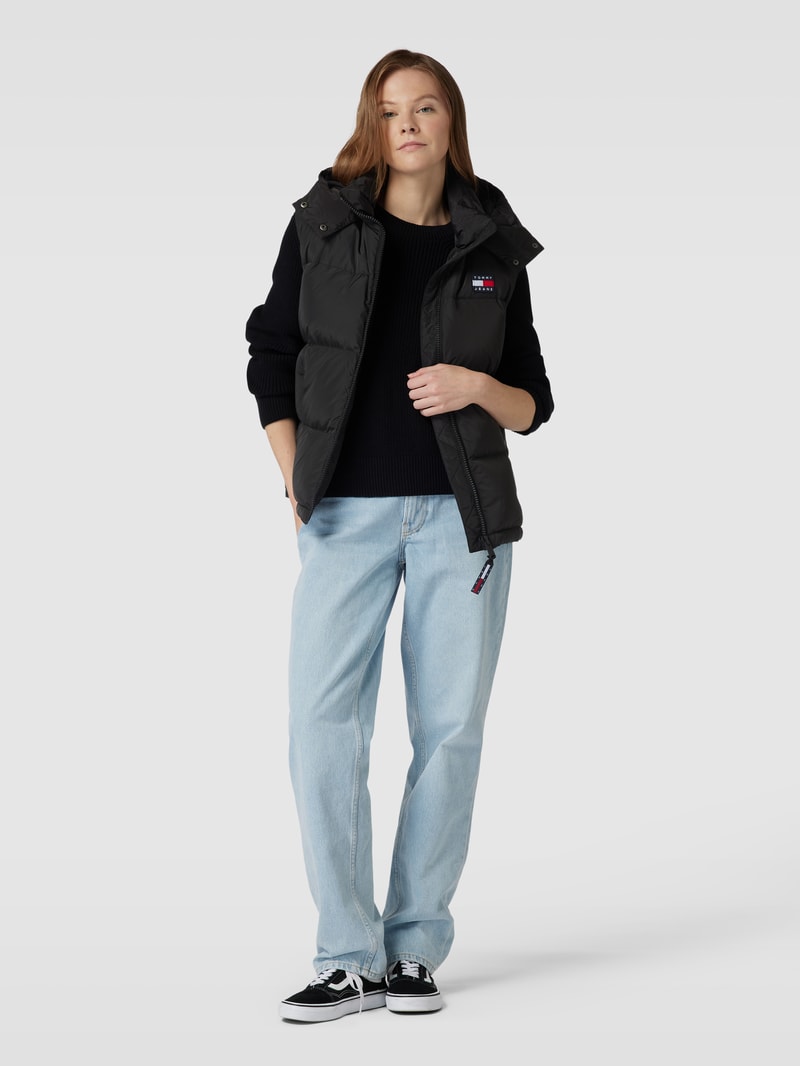 Steppweste mit Label-Patch Modell 'ALASKA' in schwarz