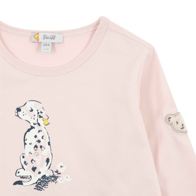 T-Shirt langarm, rosa für Mädchen