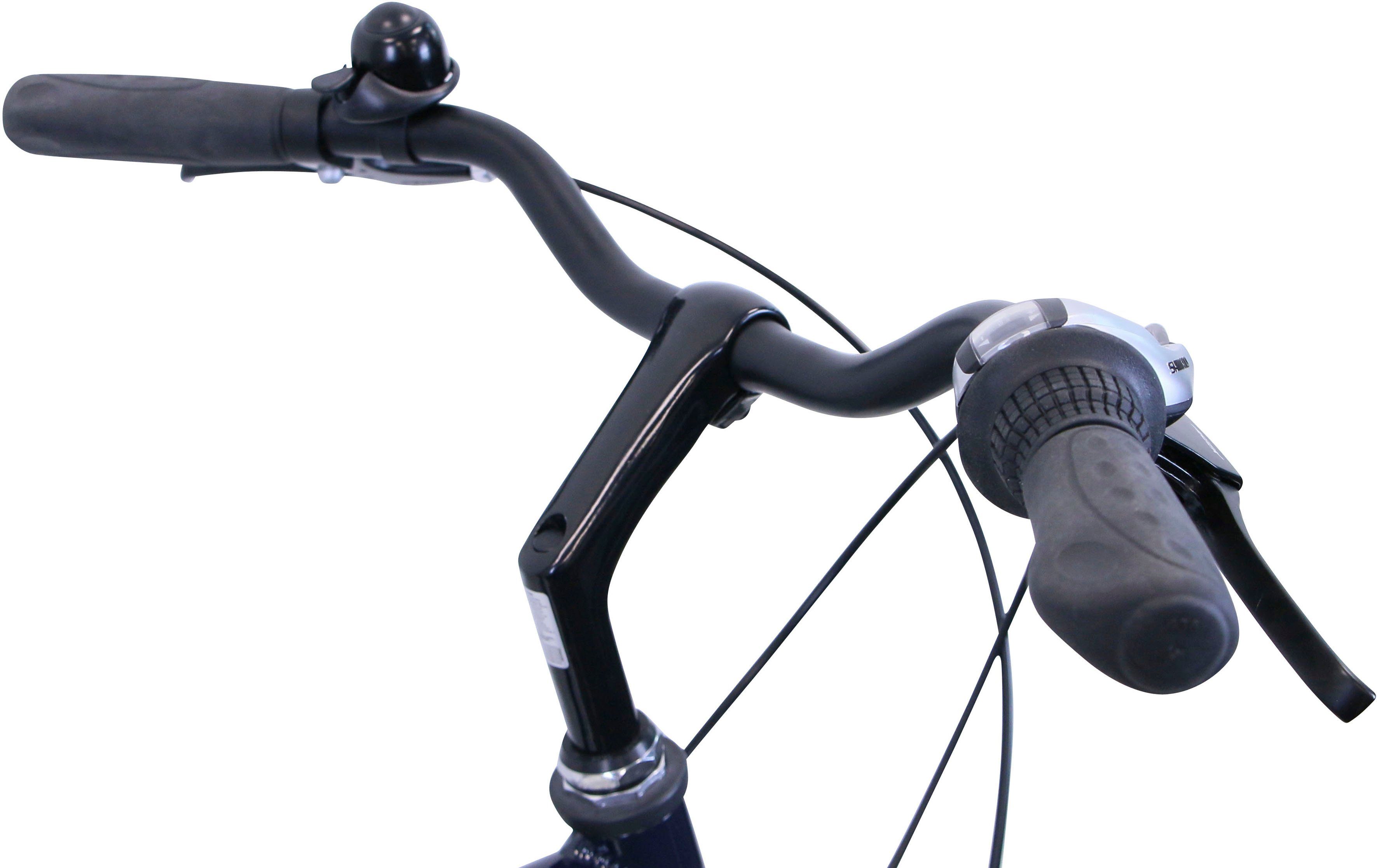 HAWK Bikes Cityrad HAWK CITYTREK EASY BLUE GENT, 7 Gang Shimano Tourney Schaltwerk, Kettenschaltung