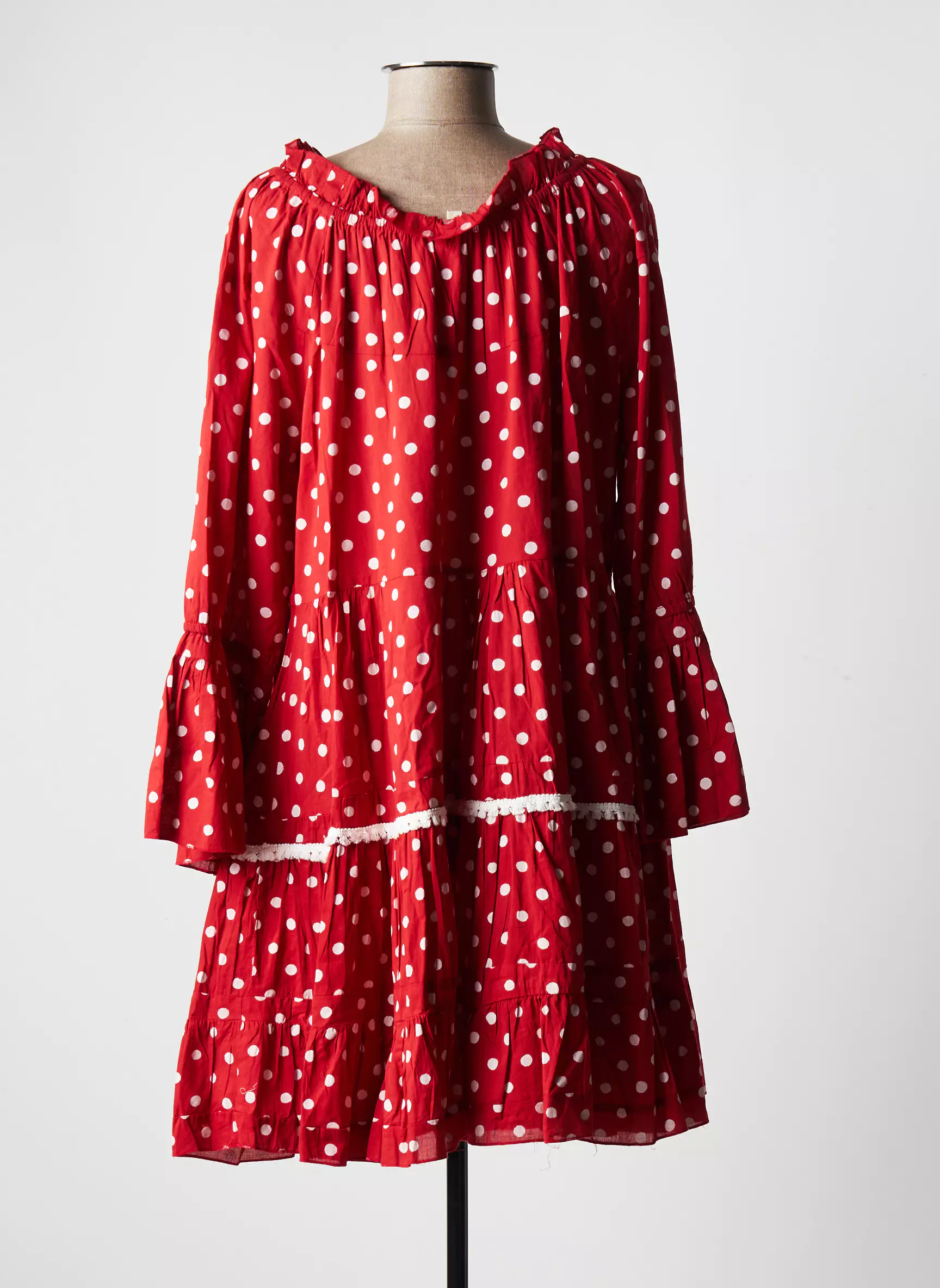 Rhum Raisin Robes Mi Longues Femme couleur rouge
