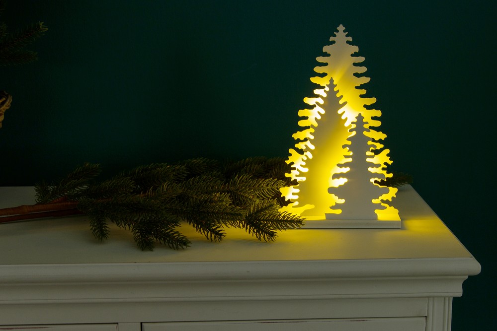 MyFlair My Flair LED Tannenbaumgruppe klein, 25 cm, weiß
