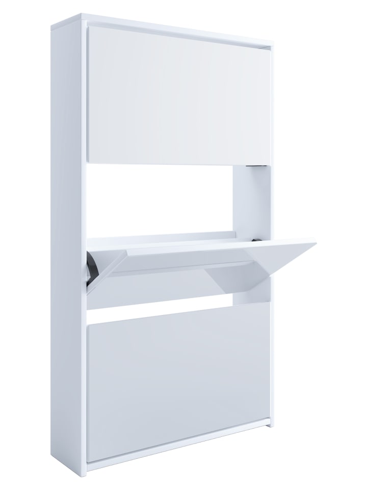 VCM  Holz Schuhschrank Schuhkipper Spiegel Stido XL in Weiß günstig kaufen onesize