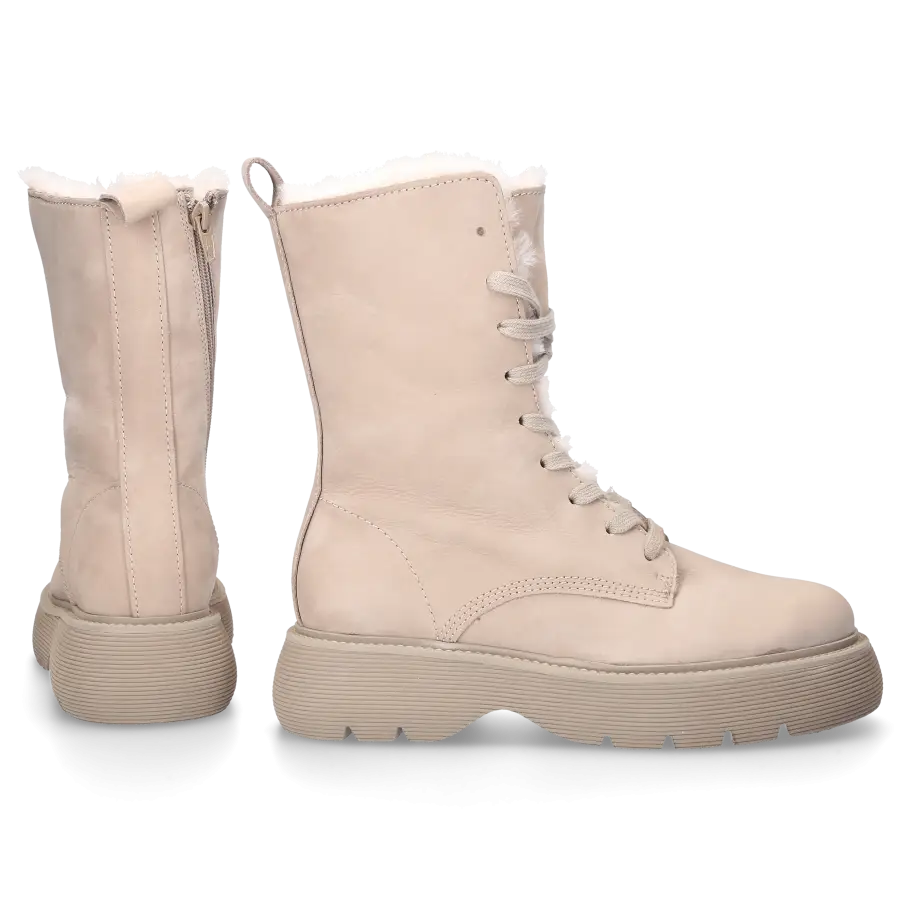 305 SOBE - Stiefeletten WEST gefüttert - beige