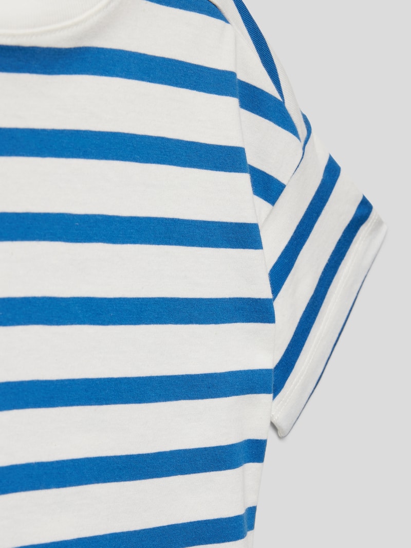 T-Shirt mit Streifenmuster Modell 'tim' in blau
