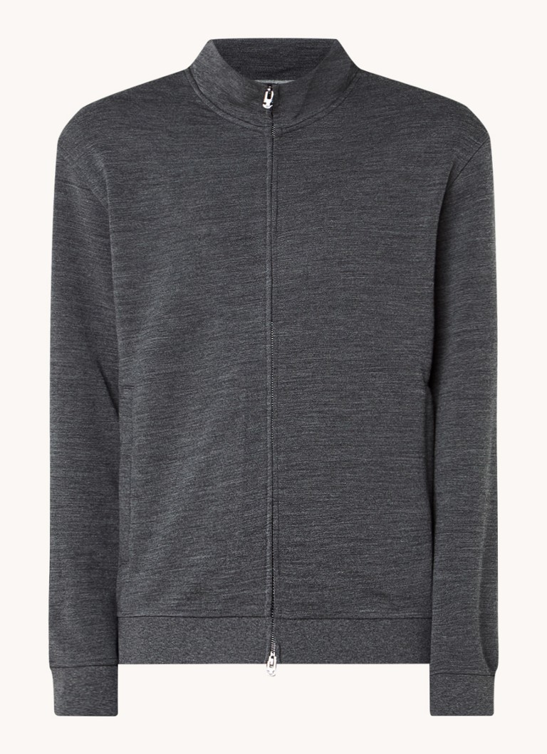 Emporio Armani sweatshirt in virgin wool blend with zip pockets