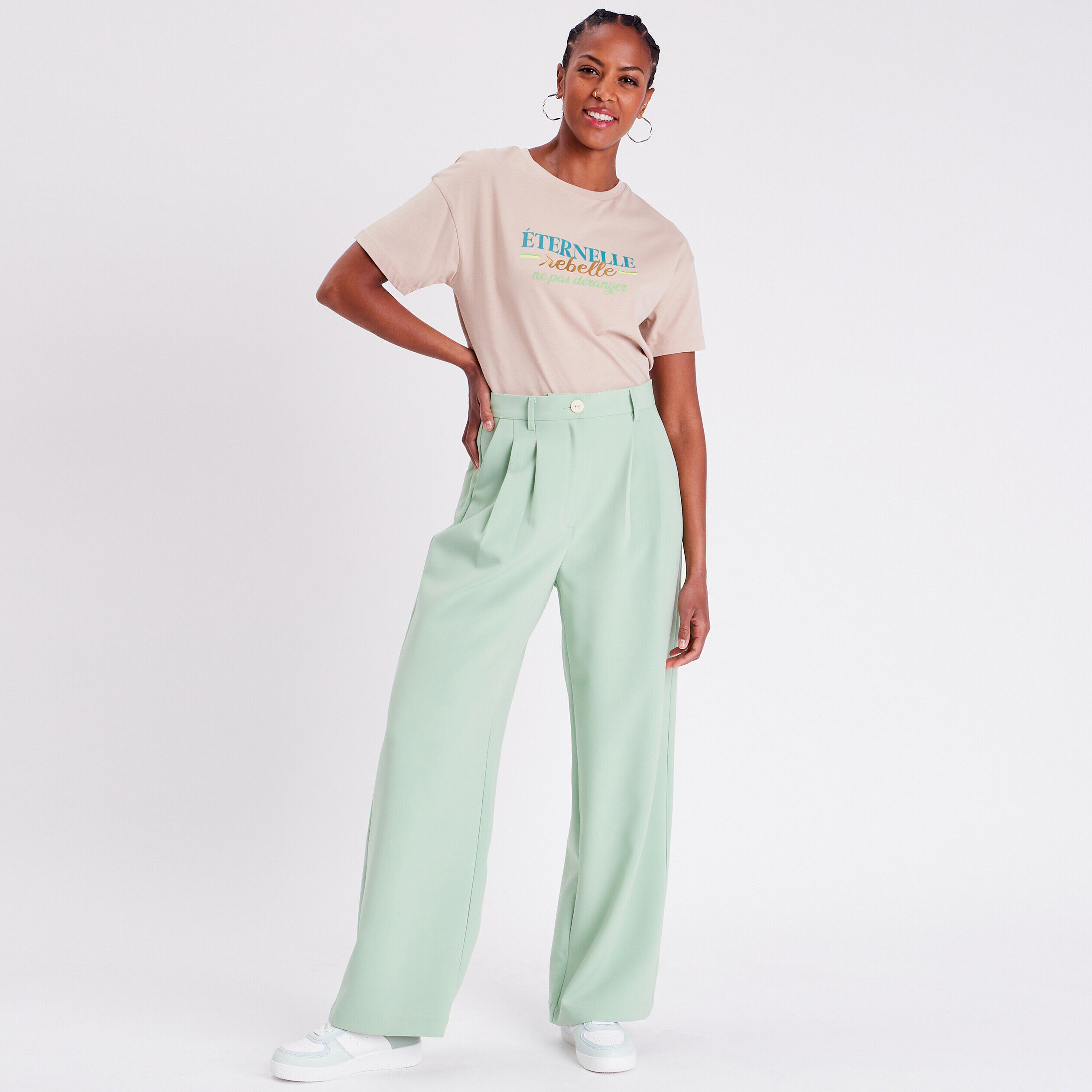 T-shirt manches courtes sable femme | Cache Cache