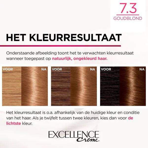 L'Oréal Paris Excellence Crème 7.3 Aranyszőke tartós hajfesték