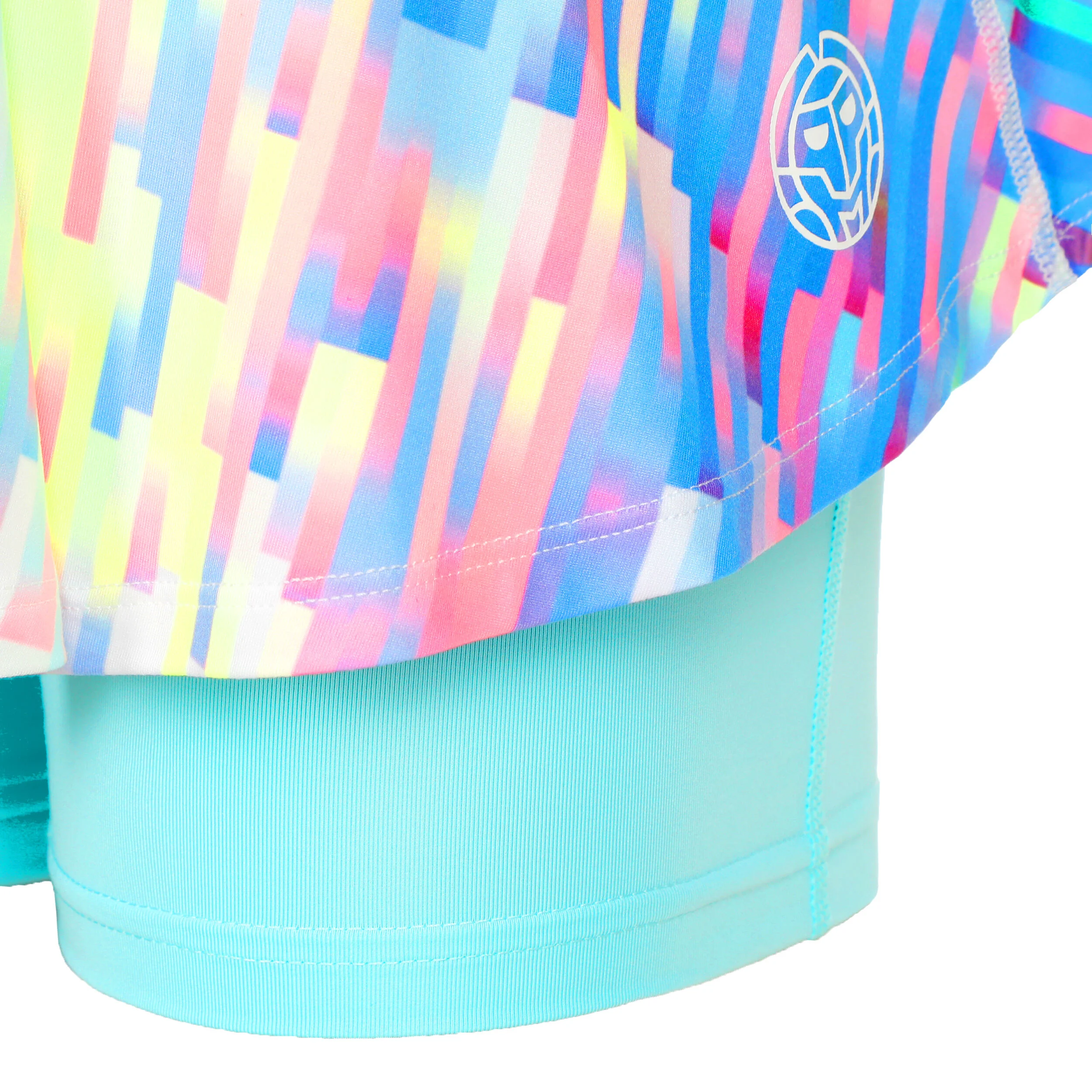 Melbourne 2024 Printed Wavy Rock Damen - Türkis, Mehrfarbig