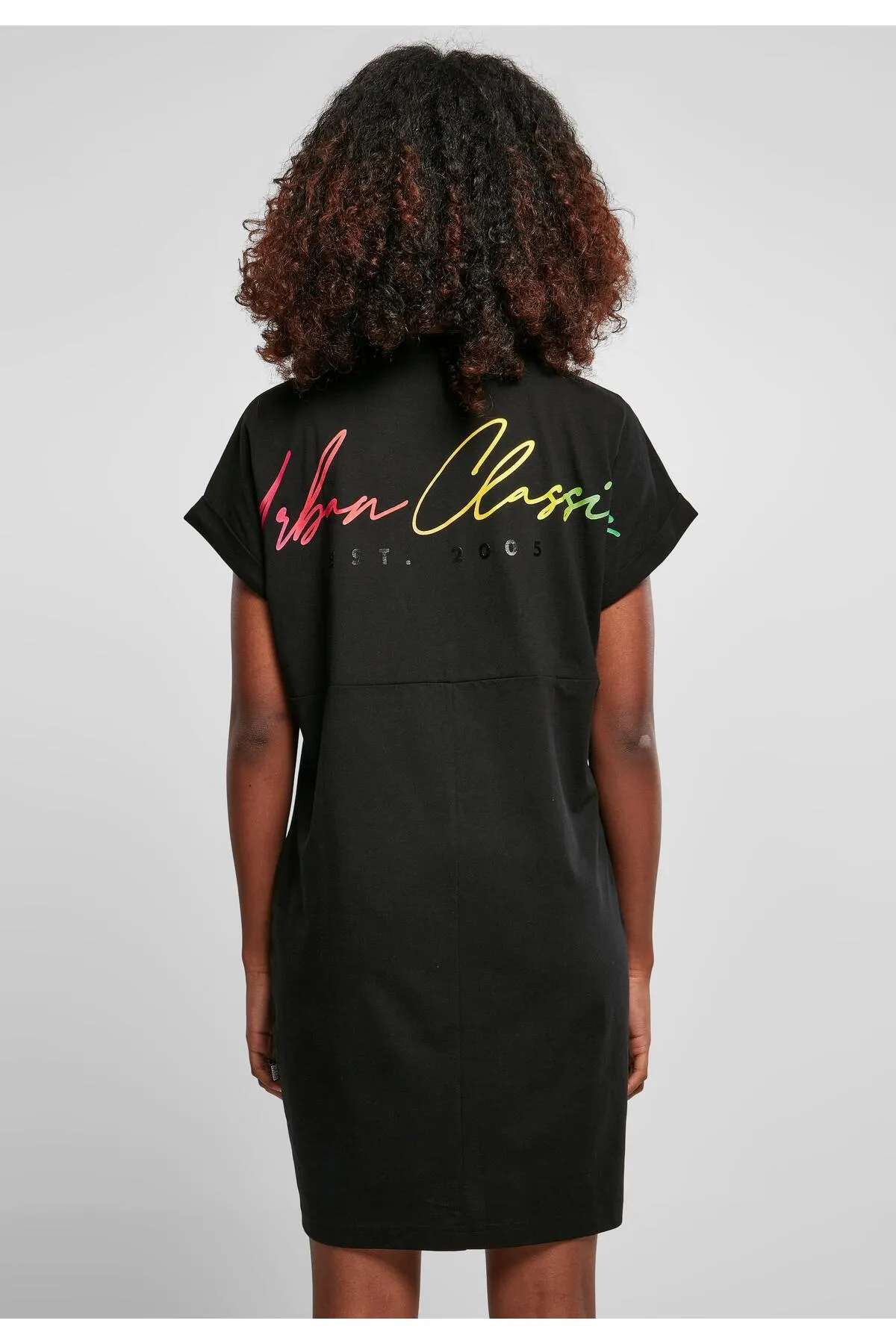 Urban Classics  Damen Rainbow T-Shirt-Kleid für Damen