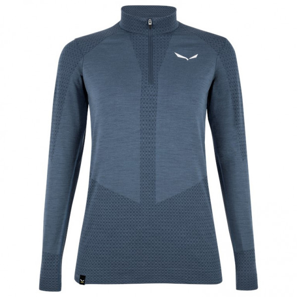 Salewa - Women's Zebru Medium Warm AMR Half Zip Tee - Merinounterwäsche