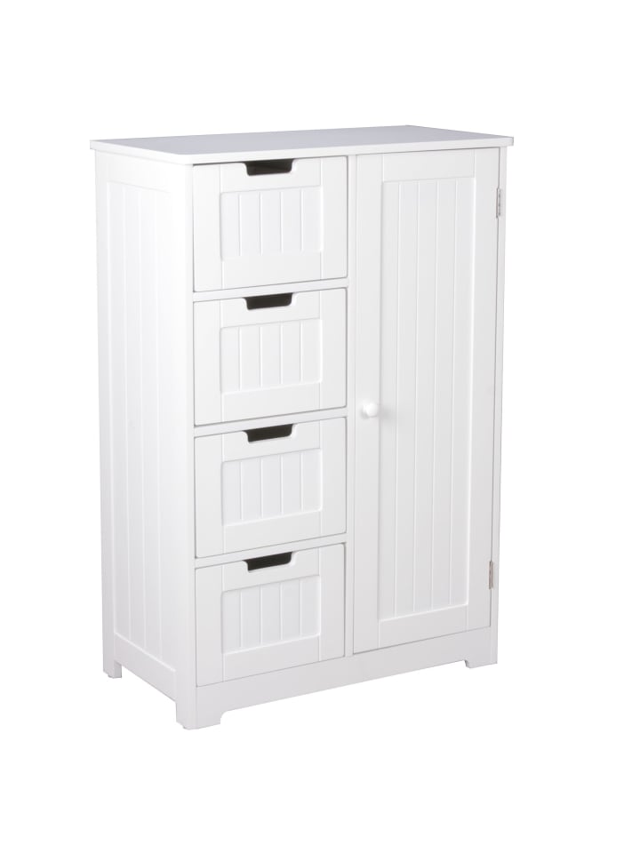 KADIMA DESIGN Design Badschrank PATTI Landhaus-Stil MDF-Holz 56 x 83 x 30 cm weiß günstig kaufen onesize