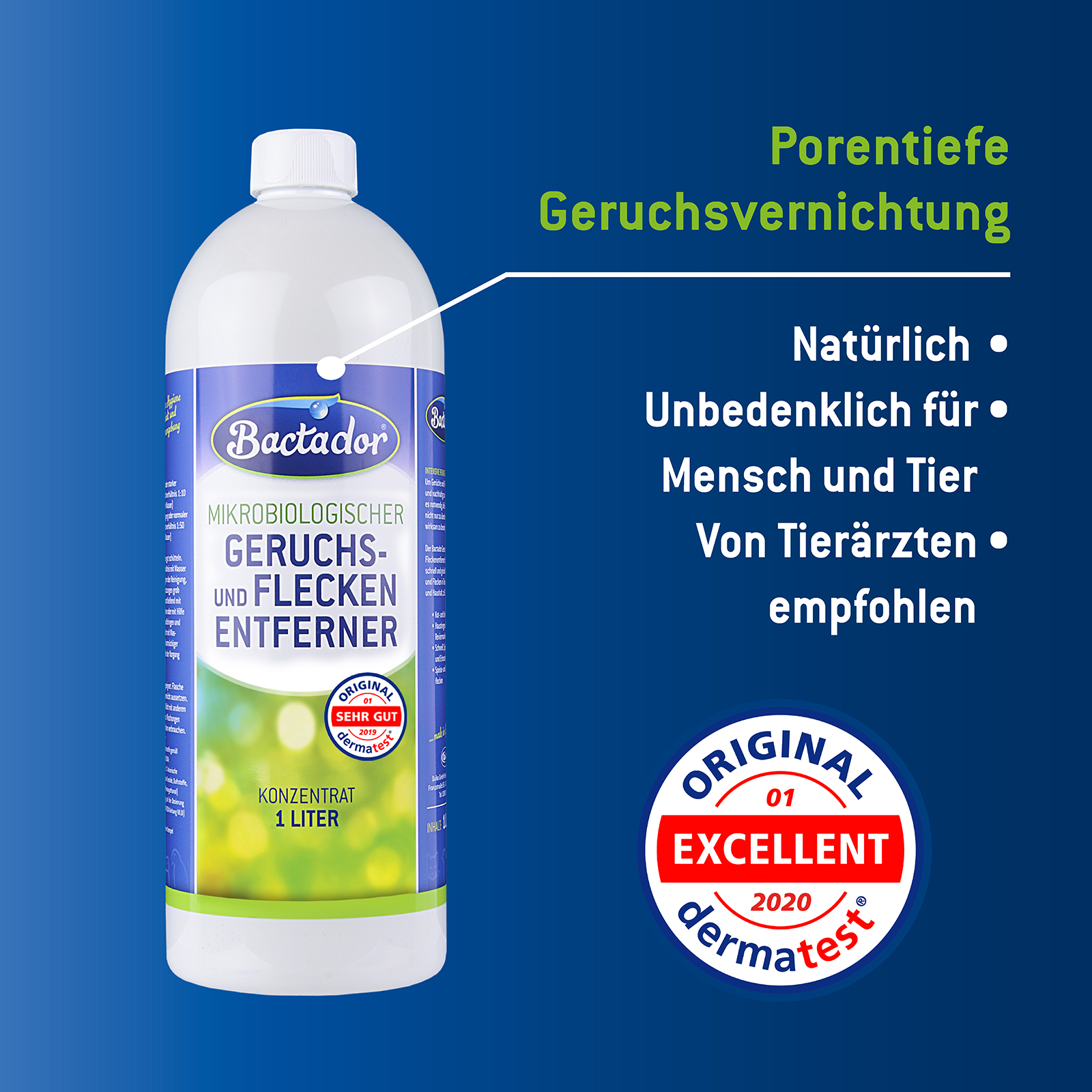 Bactador Windeln & Hygiene Bactador Geruchs- und Fleckenentferner Konzentrat 1 L