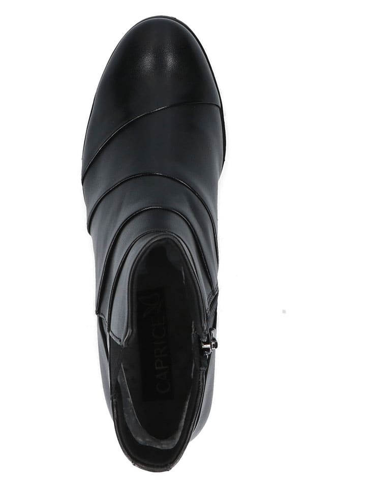 Caprice Leder-Stiefeletten in Schwarz günstig kaufen