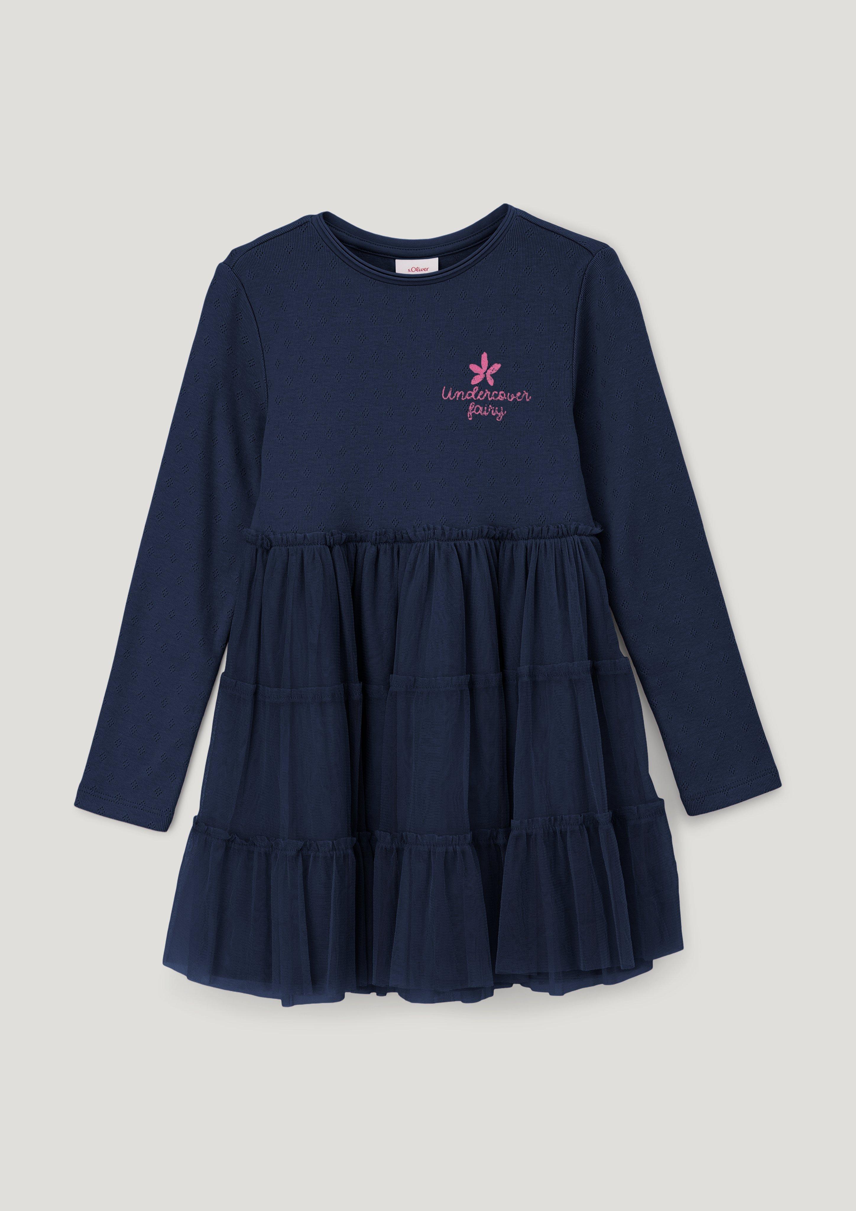 Volantkleid aus Jersey und Mesh  2133889-5952
