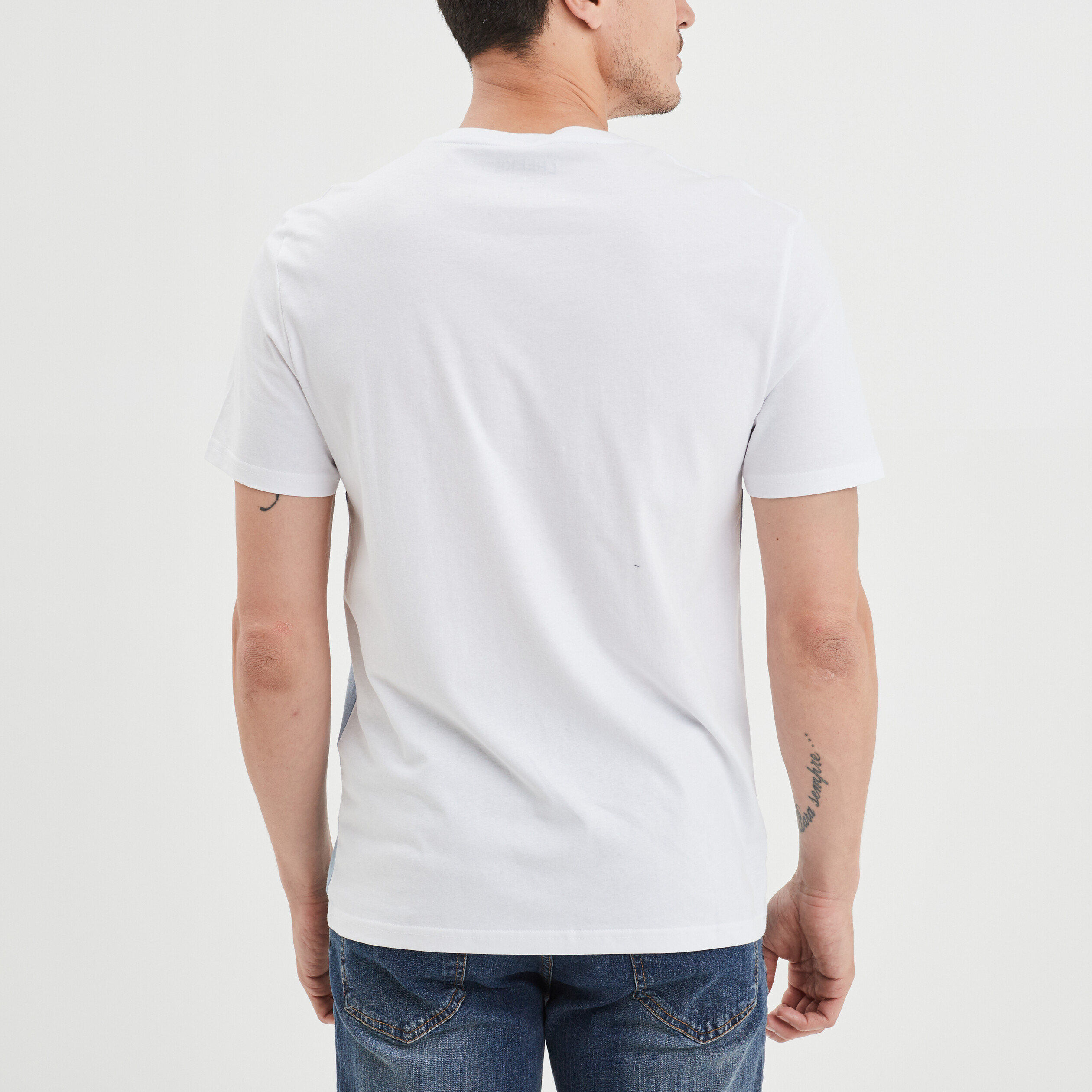 T-shirt droit 1 poche buste Creeks bleu ciel homme | La Halle