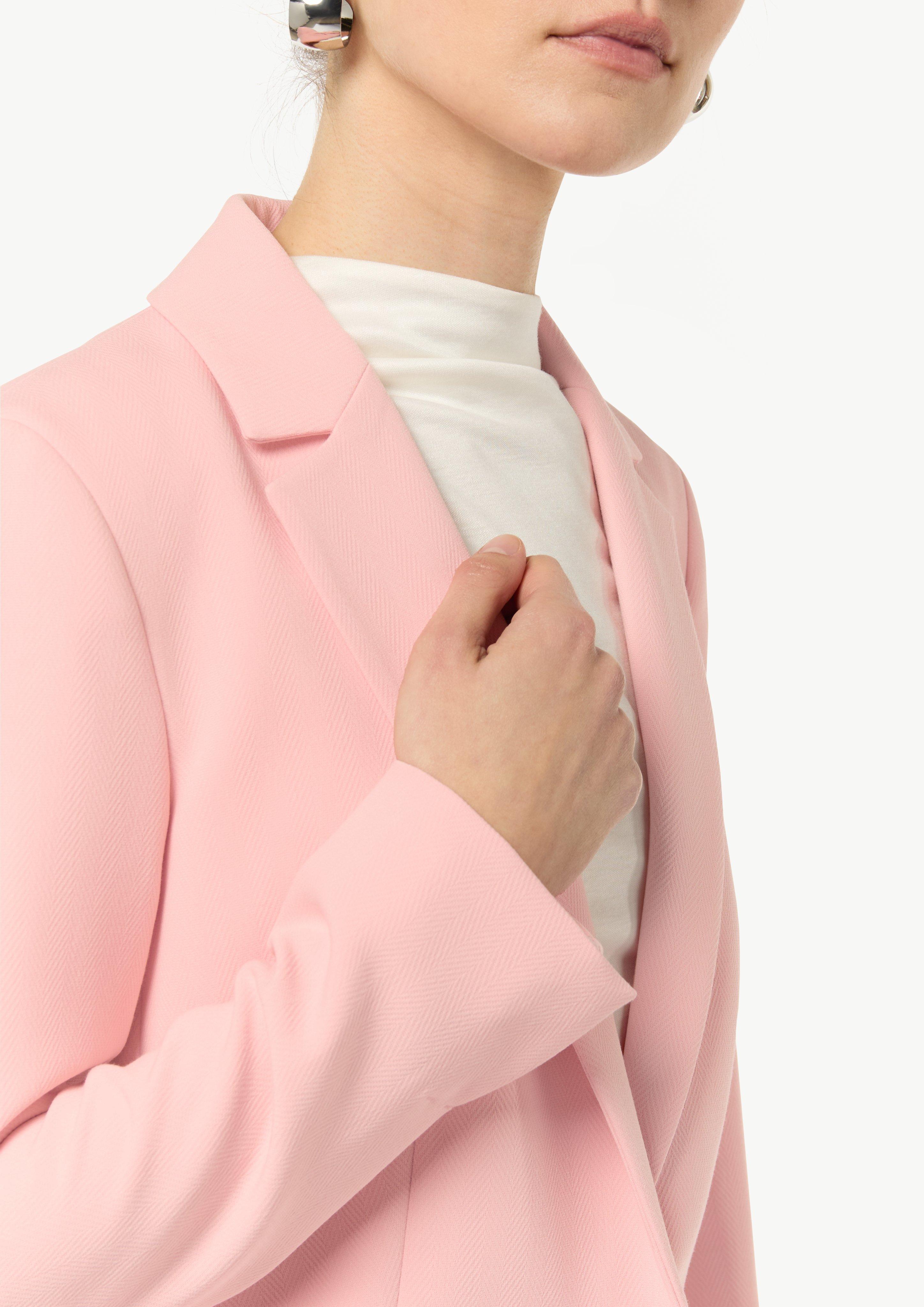Blazer mit Herringbone-Muster - rosa