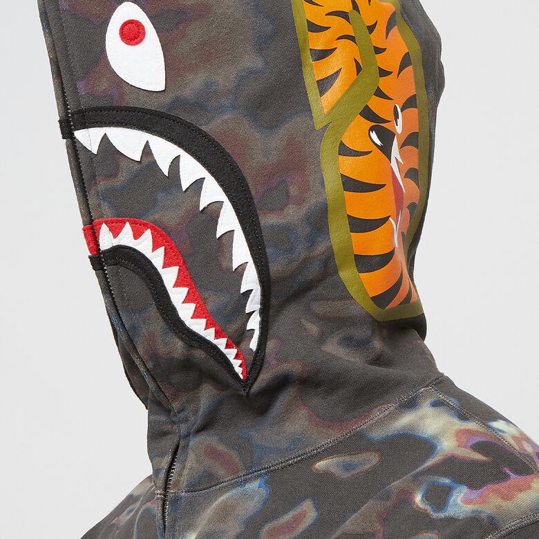 A Bathing Ape Babe Thermography Shark Full Zip Hoodie M Black