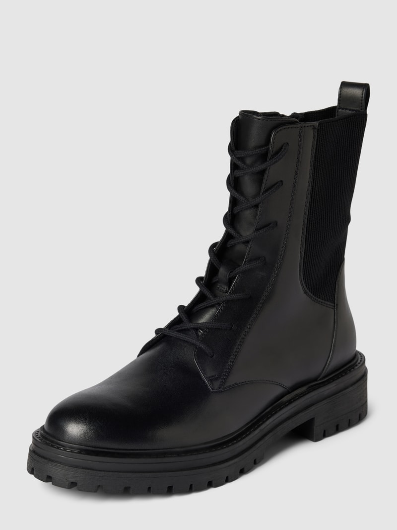 Schnürboots mit elastischen Einsätzen Modell 'IRIDEA' in schwarz