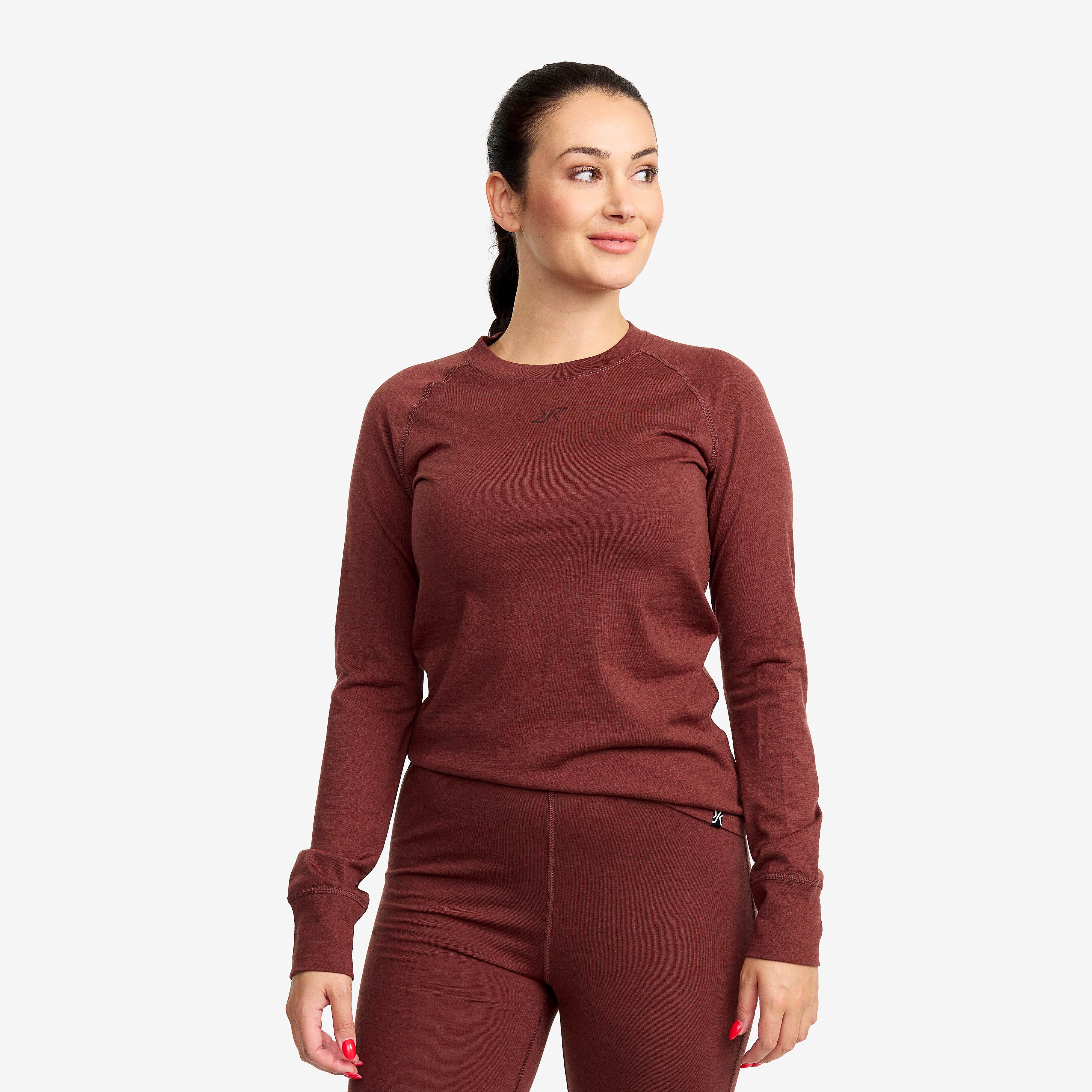 Mount Merino Long Sleeve Top Femme Earth