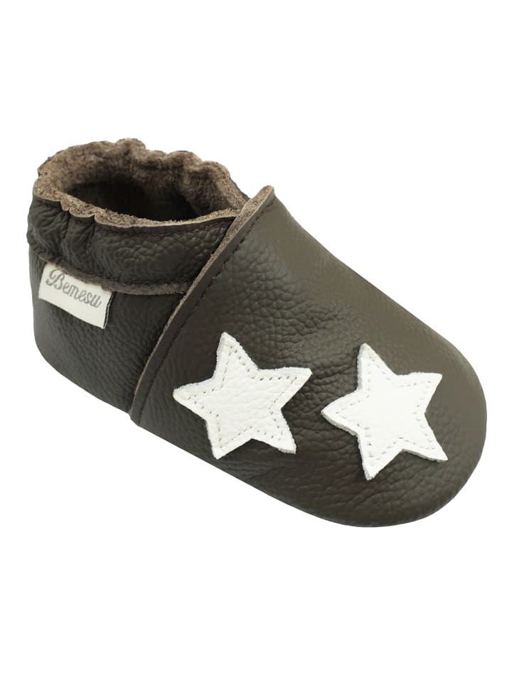 Yalion Leder-Krabbelschuhe 